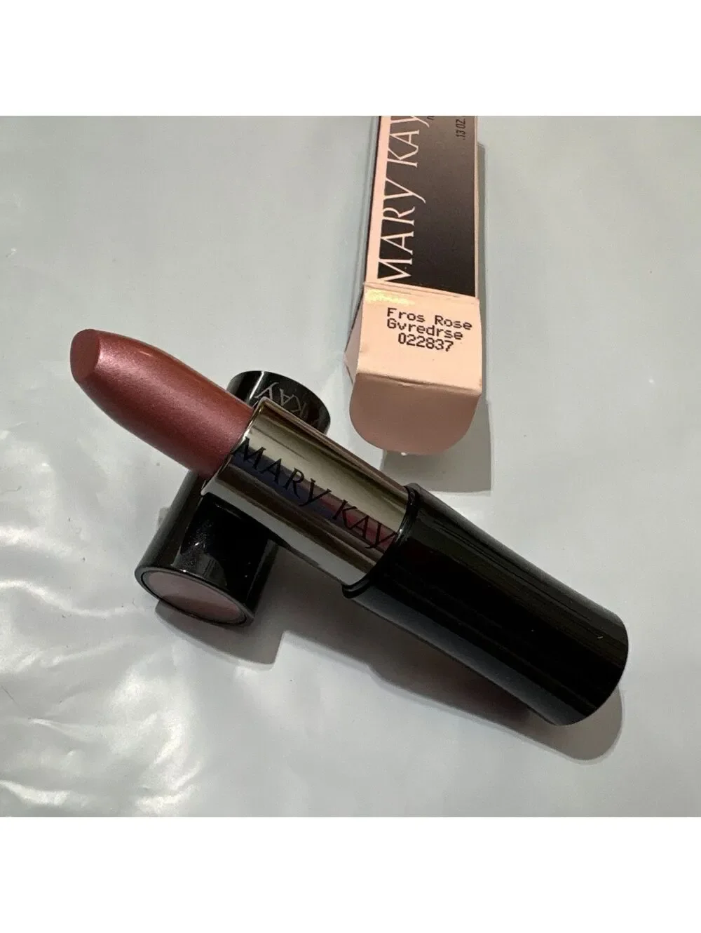 MARY KAY Creme Lipstick .13 oz. New with Box - Frosted Rose 022837 Rare Retired